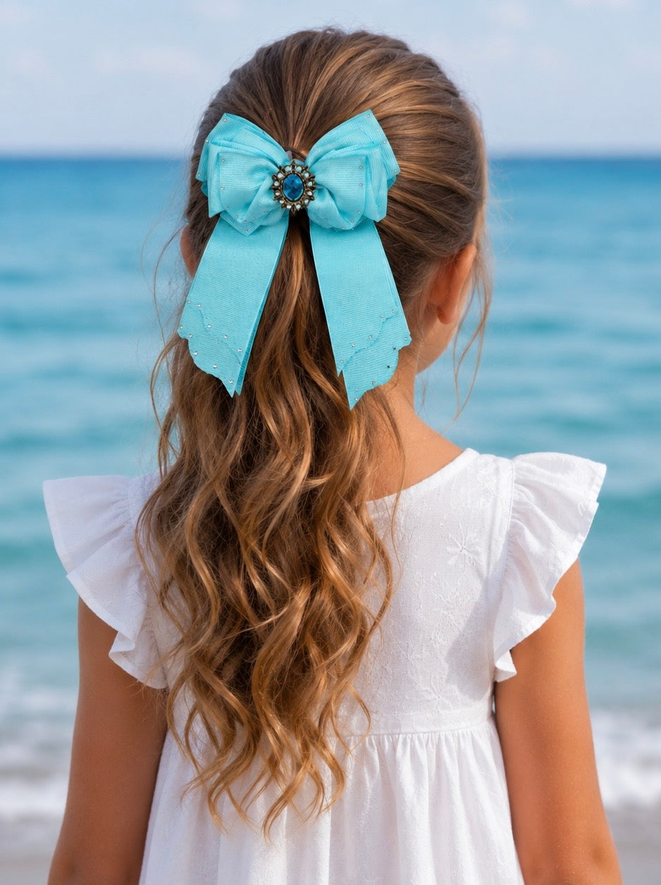 Jewel Tail Bow β Sky Blue