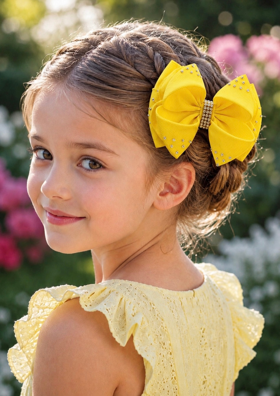 Jewel Bow β Yellow Sparkle