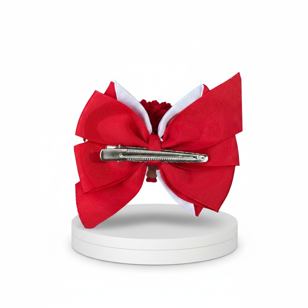 Strawberry Shortcake bow back - white pedestal