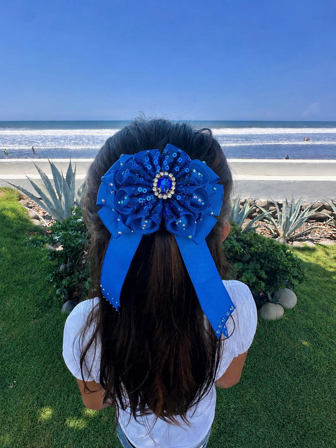 💙 Sapphire Sparkle Princess Bow