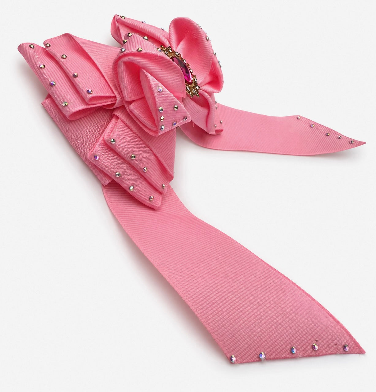 Jewel Tail Bow – Pastel Pink