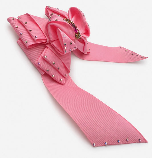 Jewel Tail Bow – Pastel Pink