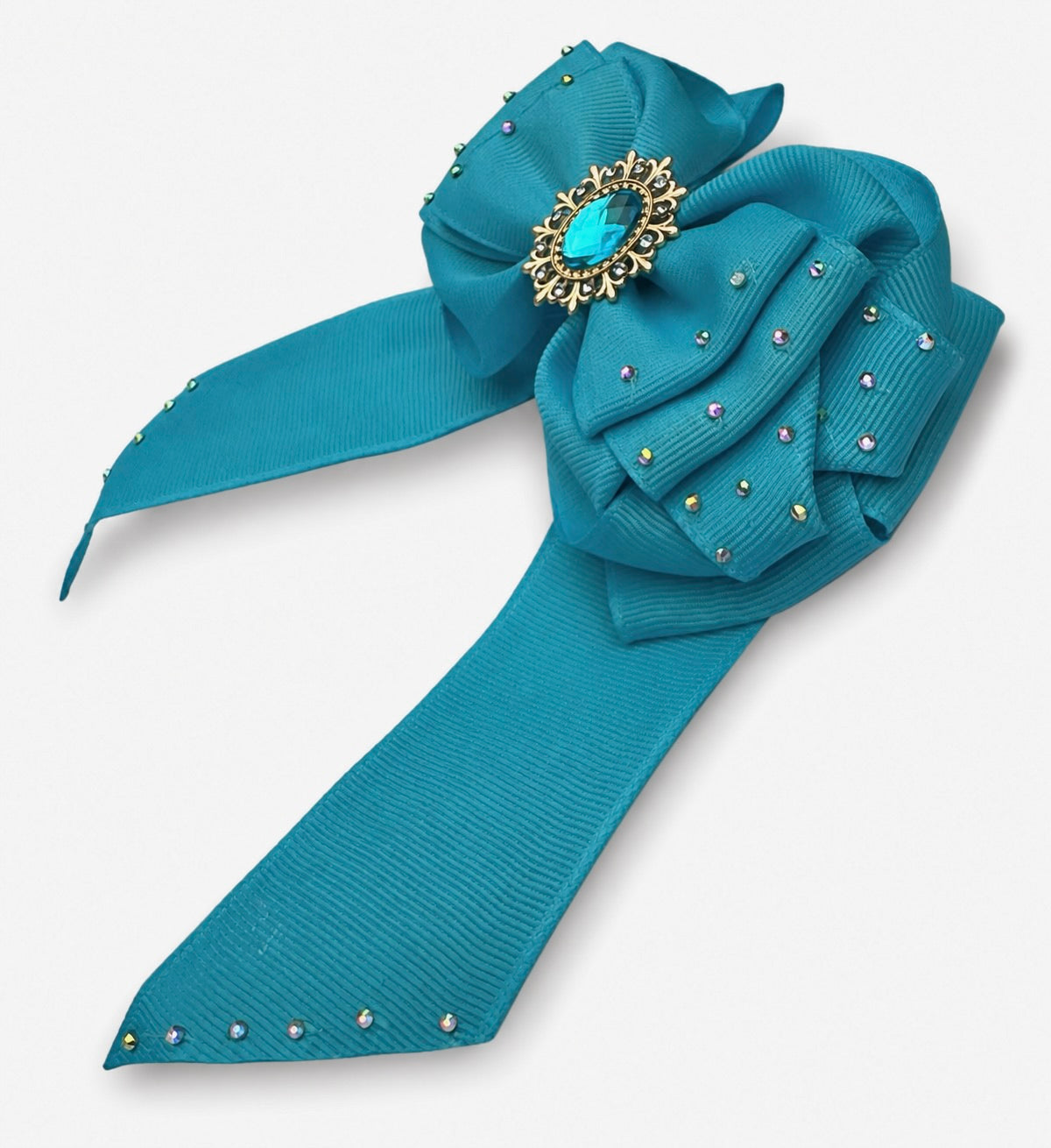 Jewel Tail Bow – Teal Blue