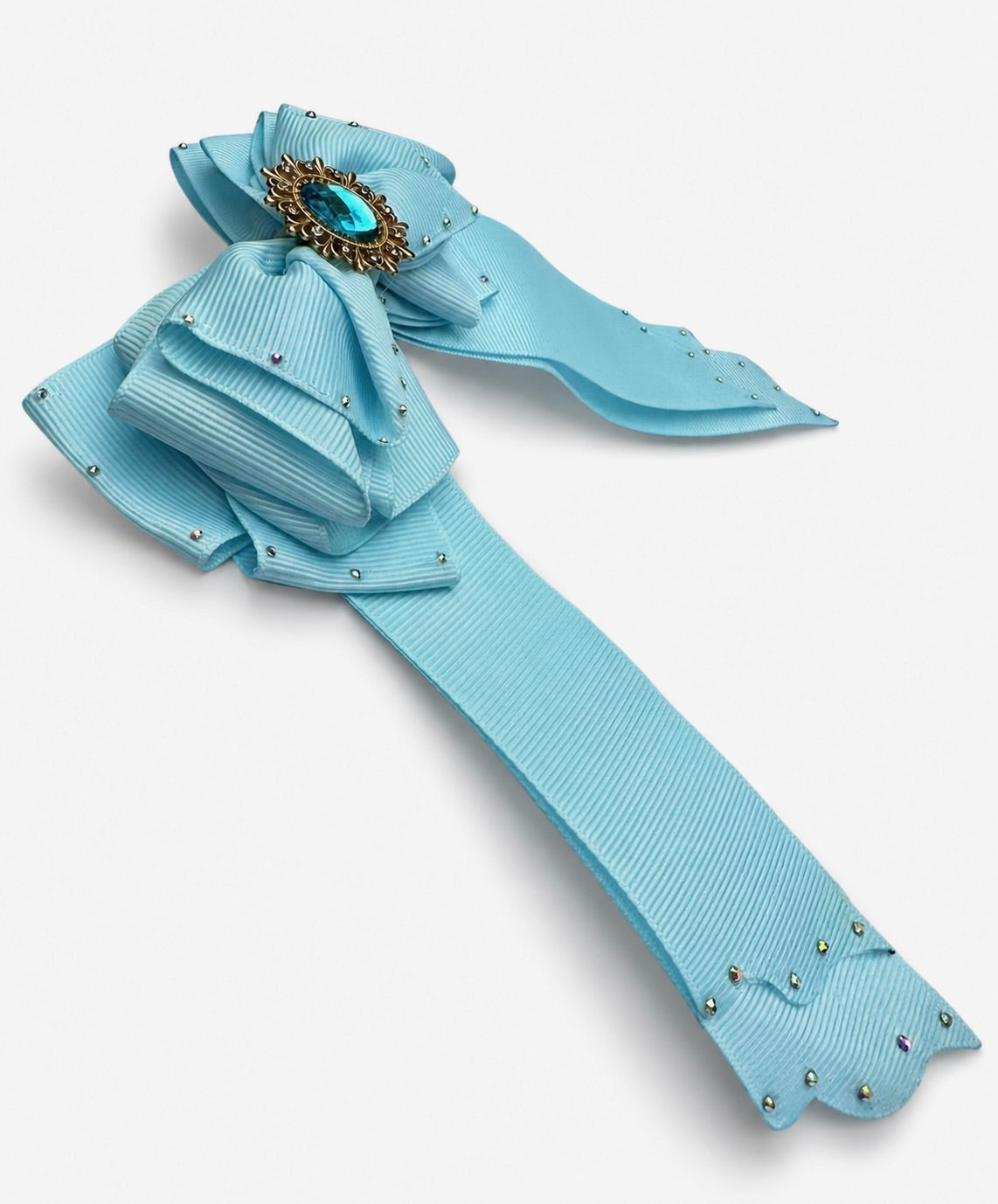 Jewel Tail Bow – Sky Blue
