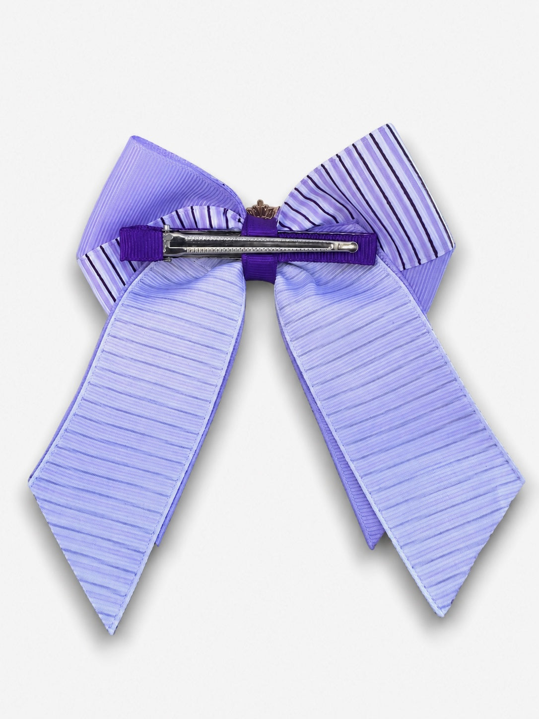 Jewel Tail Bow – Lavender Stripe