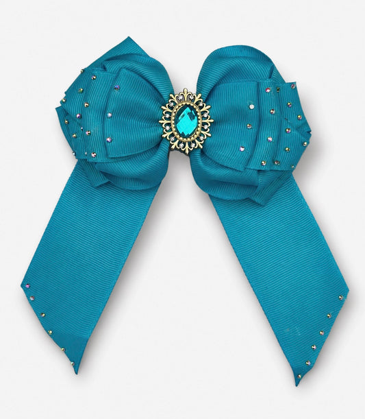 Jewel Tail Bow – Teal Blue