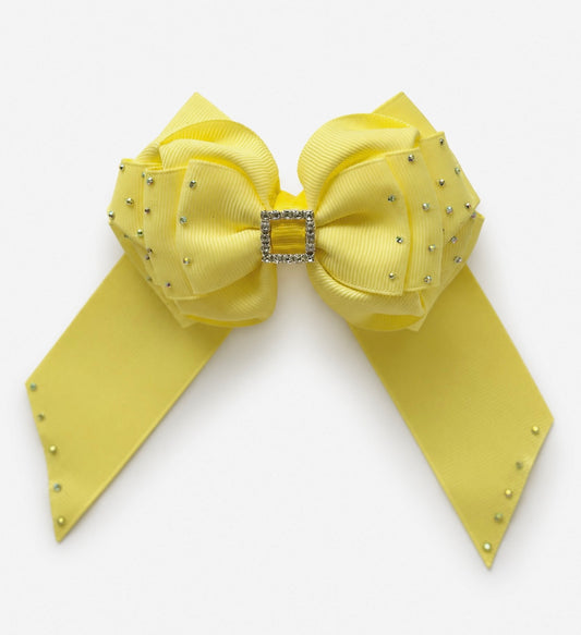 Jewel Tail Bow – Pastel Yellow