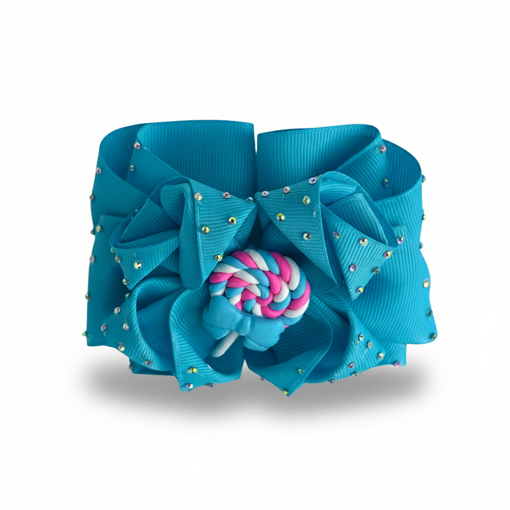 Aqua Candy Swirl Paletita Bow