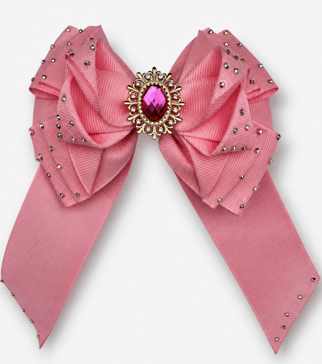 Jewel Tail Bow – Pastel Pink