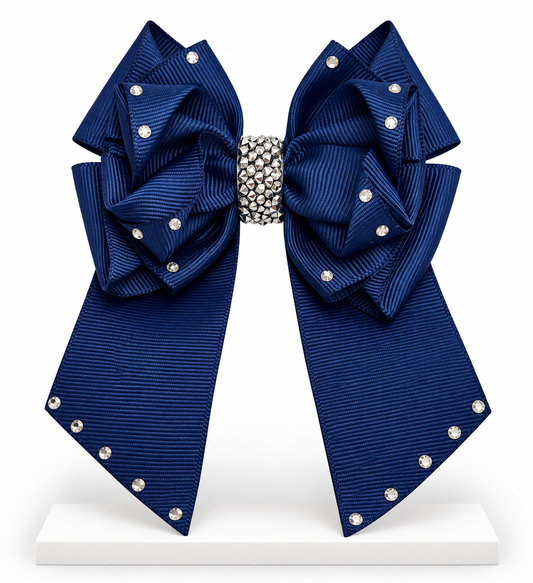 Navy Sparkle Bow