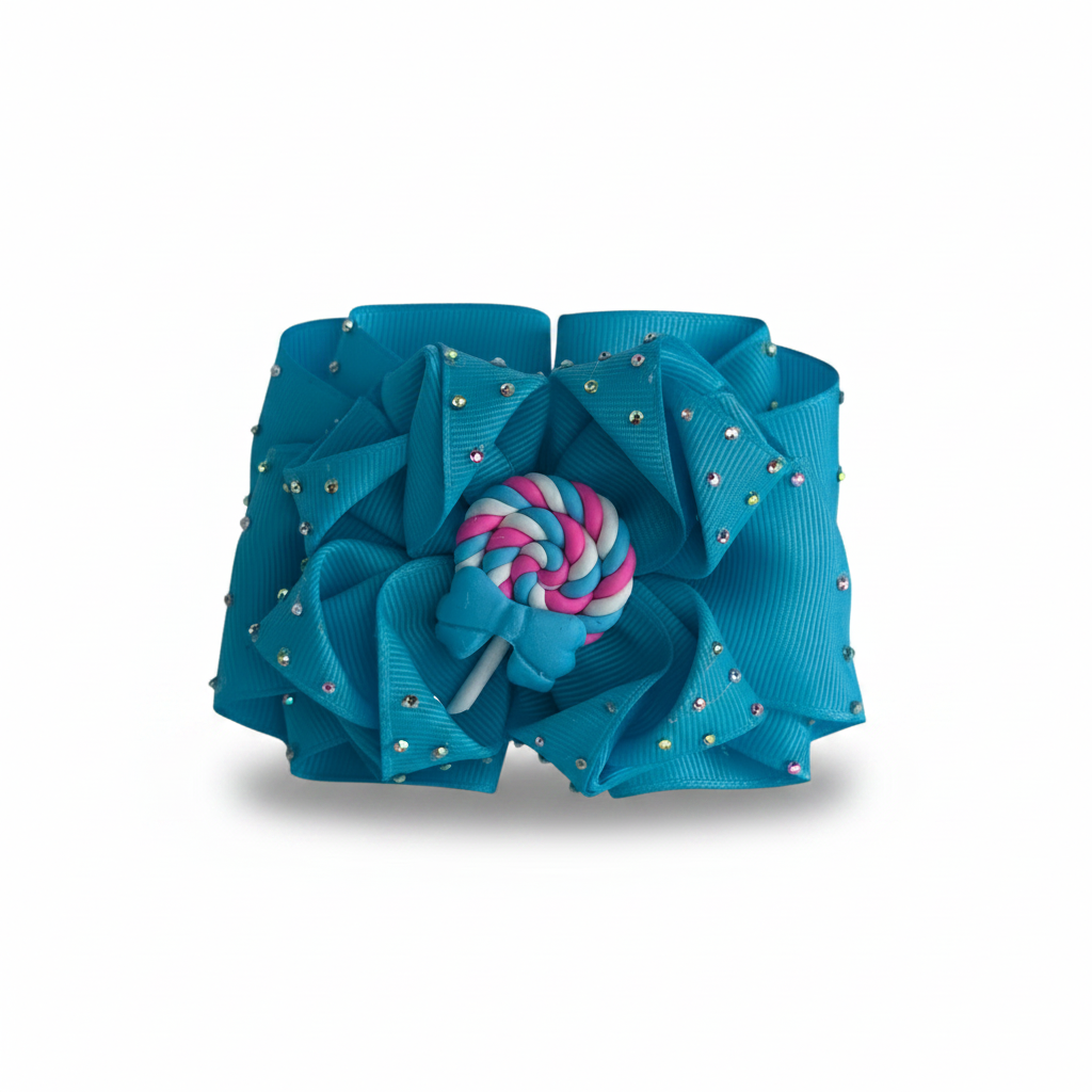 Aqua Candy Swirl Paletita Bow