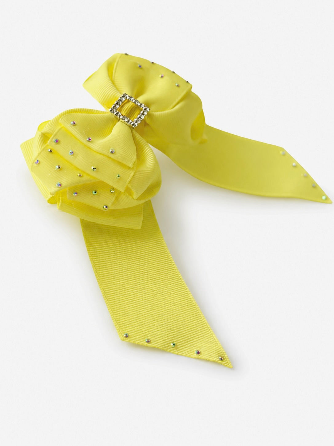 Jewel Tail Bow – Pastel Yellow