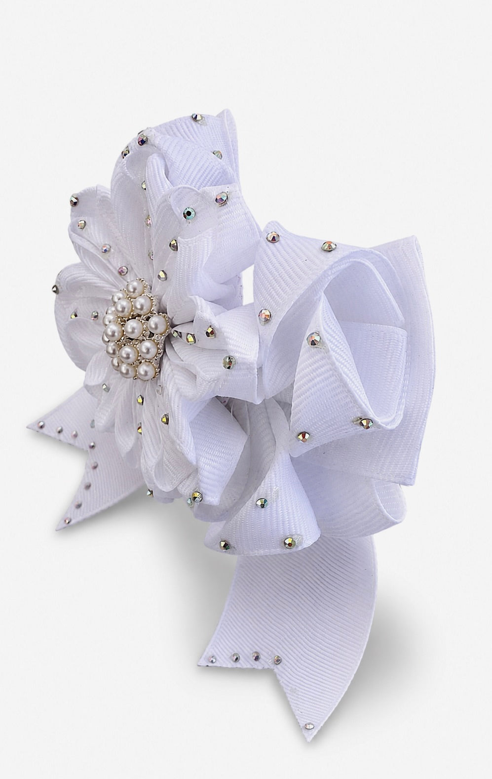 White Pearl Blossom Bow