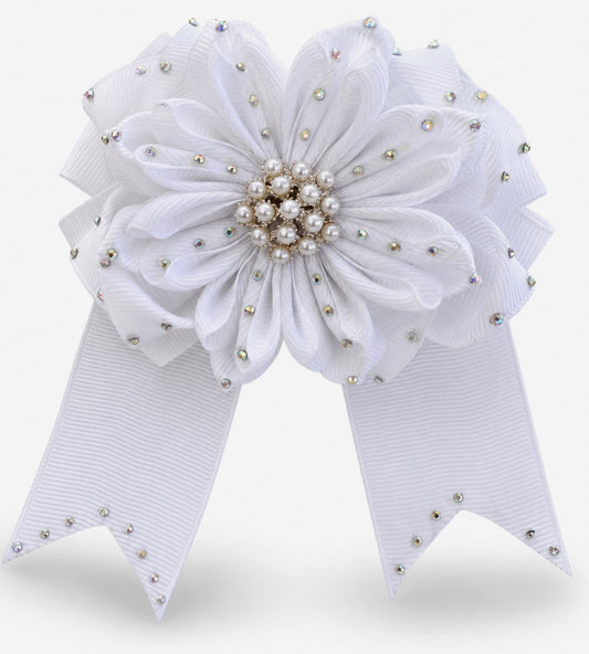 White Pearl Blossom Bow