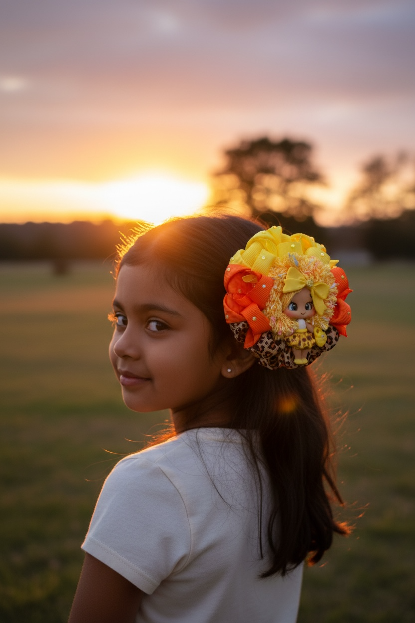 Sunshine Chick Señorita Doll Bow